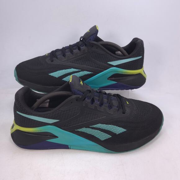 Reebok Nano X Athletic Lace Up Running Shoe Mens Size 11 GX9912 Black Blue - Picture 6 of 10